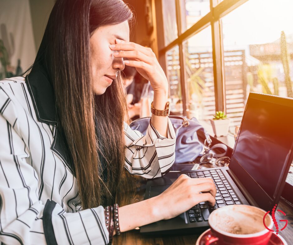 person suffering from a headache behind the eyes in augusta ga